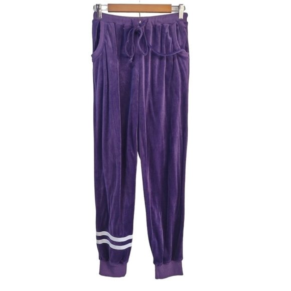 Hotouch Women's Purple Velvet Jacket And Sweatpants Set Size M - Picture 6 of 12